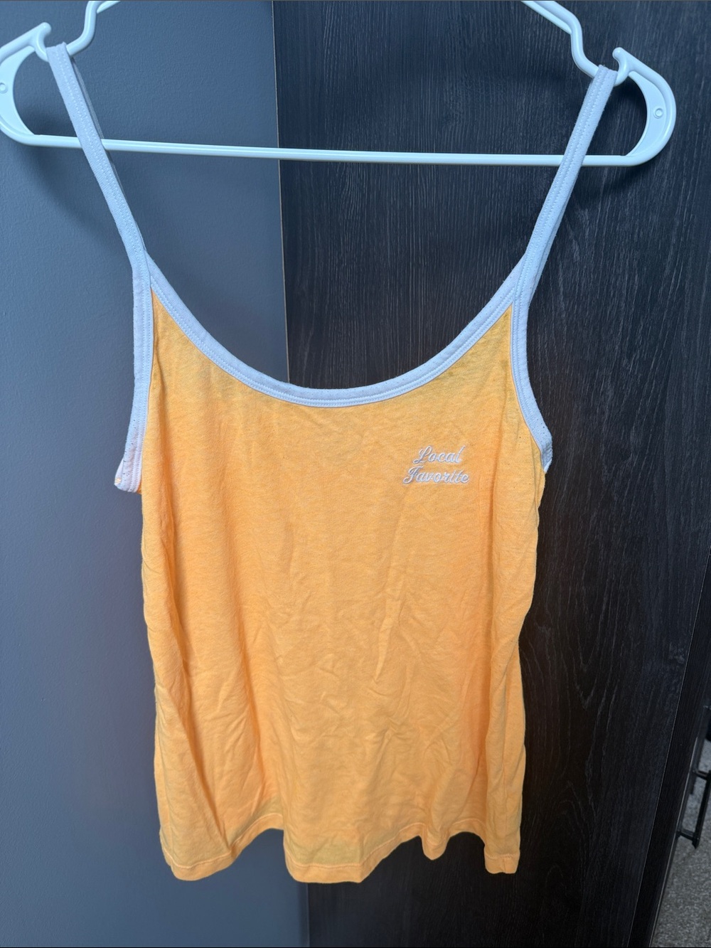 PINK Victoria's Secret Yellow Camisole with Light Gray Trim